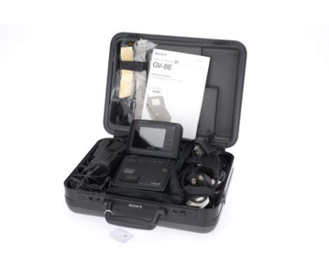 A Sony GV-8E Video Walkman, portable video recorder/player, condition G, with all cables and power adaptor, in maker's carry 