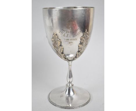 A Victorian Silver Plated Trophy Chalice Commemorating 440yd Flat Race Run by AEC Casey in 55 Seconds, 1870, Marlboro College