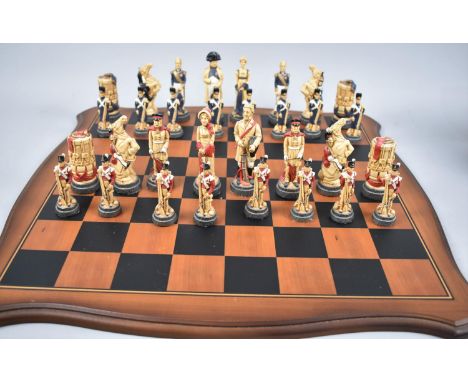 A Modern Resin "Napoleon" Chess Set with 47cms Square Board 