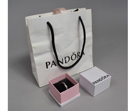 A Pandora Silver Entwined Ring, Stamped 925 with Box and Bag 