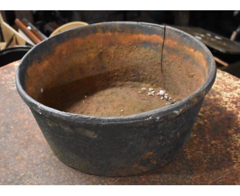 A Vintage Cast Iron Planter, 42cms Diameter, Crack to Side 