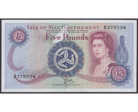 Isle of Man Government, W.Dawson, £5, ND (1987), serial number D378238, light handling, about uncirculated  IOMPM M524, Pick 