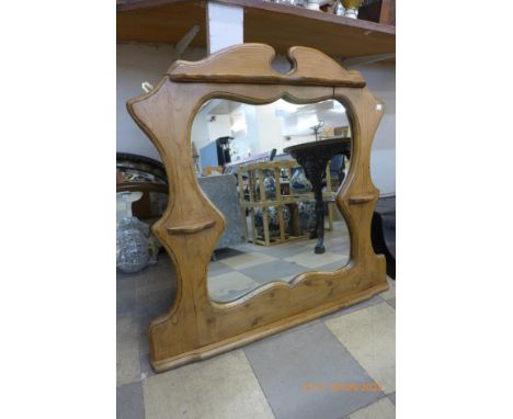 A French style pine framed mirror 
