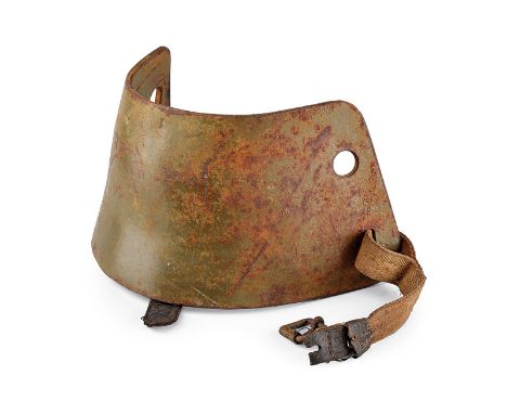 A frontal protection lame for the M 16 steel-helmet dating: first quarter of the 20th Century provenance: Austria Heavy, iron