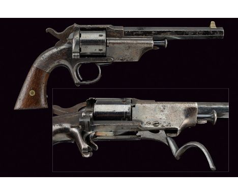 An Allen & Wheelock Center Hammer Lipfire Navy revolver dating: third quarter of the 19th Century provenance: USA Octagonal, 