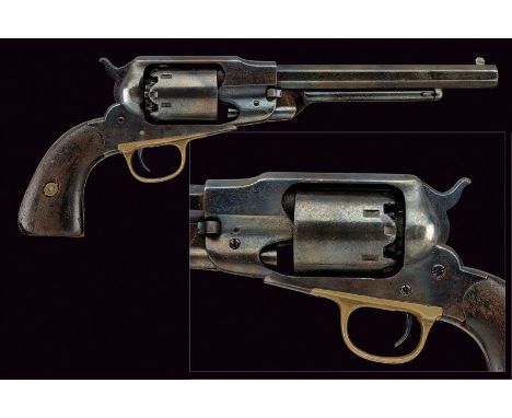 A Remington New Model Army Revolver dating: third quarter of the 19th Century provenance: USA Octagonal, rifled, cal. 44 barr