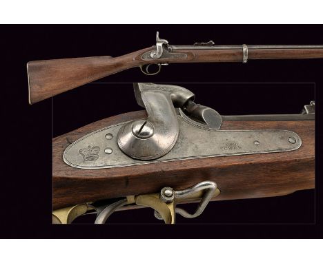 A Tower percussion gun dating: third quarter of the 19th Century provenance: United Kingdom Round, rifled, 15 mm cal. barrel,