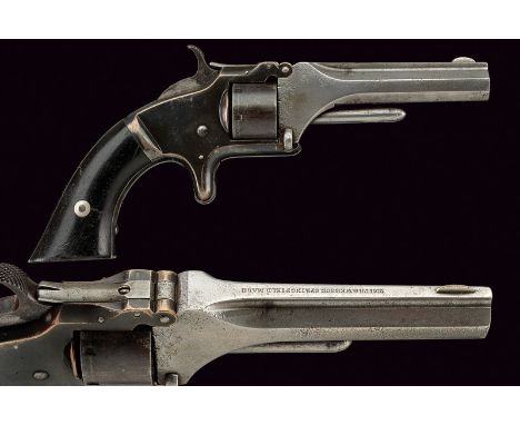 A S&W Model. No. 1 Second Issue Revolver dating: third quarter of the 19th Century provenance: USA Octagonal, rifled barrel, 