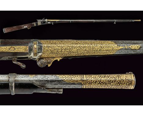 A fine matchlock torador dating: first quarter of the 19th Century provenance: India Smooth, octagonal, 14 mm cal. barrel, wi