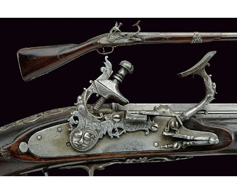 An interesting snaphaunce flintlock gun dating: last quarter of the 17th Century provenance: North Italy Smooth, three-stage,