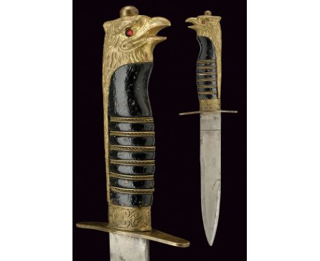 A GIL officers dagger dating: second quarter of the 20th Century provenance: Italy Straight, single -and false-edged blade; b