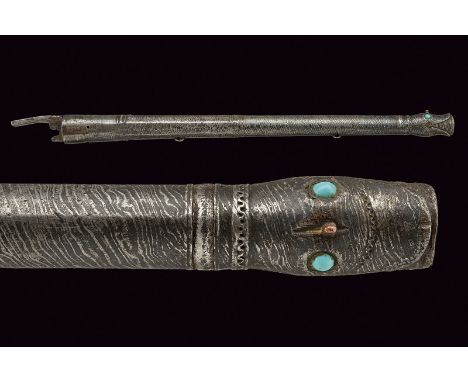 A pistol barrel dating: early 19th Century provenance: India Smooth, three-stage, damask barrel, round first, then octagonal 