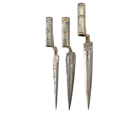 A lot of three hunting bayonets dating: first quarter of the 19th Century provenance: Italy One in middling condition, with l