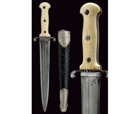 A dagger for the European market dating: late 19th Century provenance: Afghanistan Straight, double-edged, damask blade of he