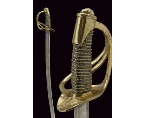 A cavalry sabre dating: mid-19th Century provenance: Kingdom of the Two Sicilies Curved, single -and false-edged blade, with 