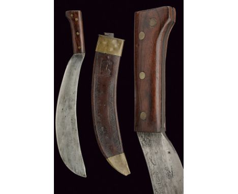 An Engineer's Collins 1005 machete dating: first quarter of the 20th Century provenance: USA Strong, curved, single-edged bla