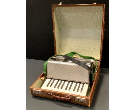 A Bell accordion, cased 