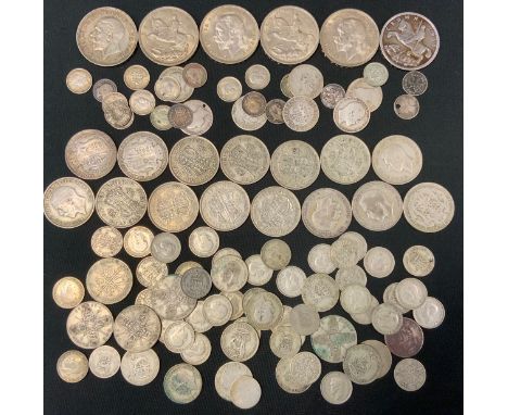 Coins &amp; tokens - Victorian and later silver coins, pre 1920, 31g;  1921-1946, inc Crowns, half Crowns, six pence's etc, 6