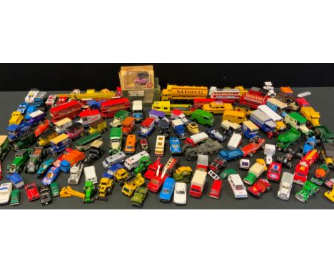 Diecast Vehicles - Corgi, Matchbox, Lledo etc inc National Benzole tanker and van set, Major toys Aerial Rescue Fire Engine T