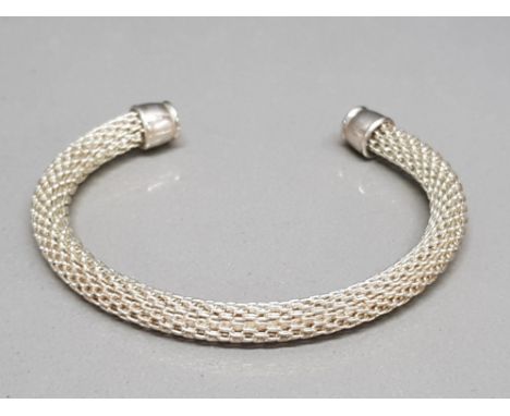 A silver torc bangle 14.4g gross