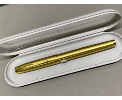 Parker M series fountain pen, in full gold colour with Gift Box