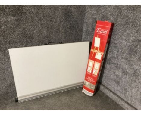 A drawing board and an easel