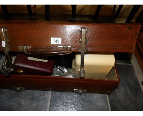A suitcase of vintage radios