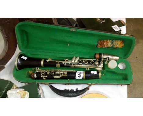 A cased 'Gebruder Monnig' clarinet Grand Prix. Paris
