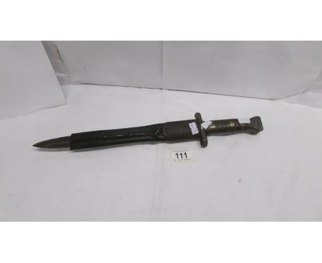 A WW1 bayonet by Wilkinson, London with Scabbard (a/f) marked '2467'