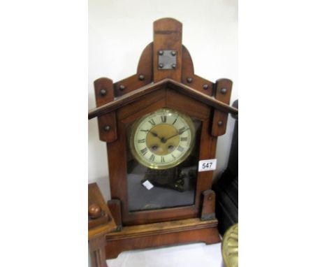 A Victorian mantel clock