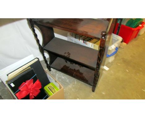 An oak wall shelf