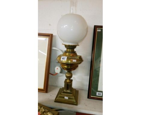 A German brass oil lamp by the Veritas lamp works