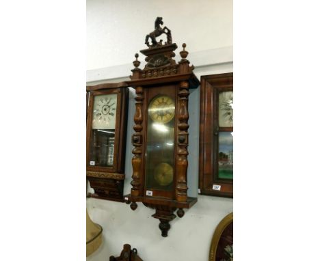 A Victorian mahogany Vienna wall clock