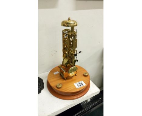 A brass skeleton clock