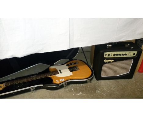 A fender 'Squire' tele guitar & practice amplifier