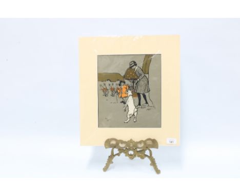 CECIL ALDIN (BRITISH 1870-1935) GREAT ADVENTURE, coloured print, in a card mount but unframed, overall size 38.5 x 42cm