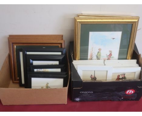 Bryn Parry "Bryn" series of five humorous prints, three signed, and other shooting and hunting related prints (QTY) 