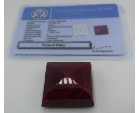 Collectable Certified 213ct Ruby Gemstone 