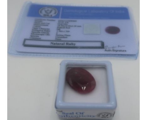 13.25ct certified ruby gemstone 
