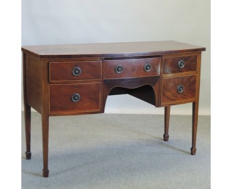 A 19th century mahogany bow front sideboard, 134cm