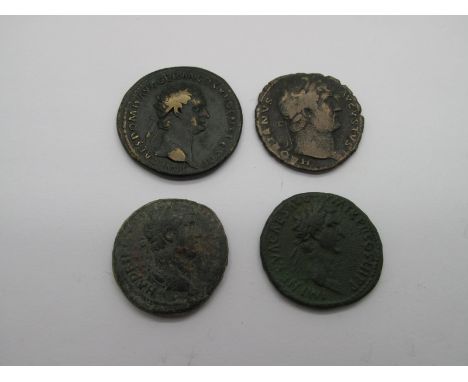 Roman Copper Dupondius AS, Domitian, in fair condition, toned with a nice clear portrait reverse is clear also toned. Noreva 
