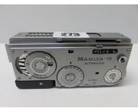 CAMERA, Mamiya-16 automatic 10mm "Spy" sub miniature camera