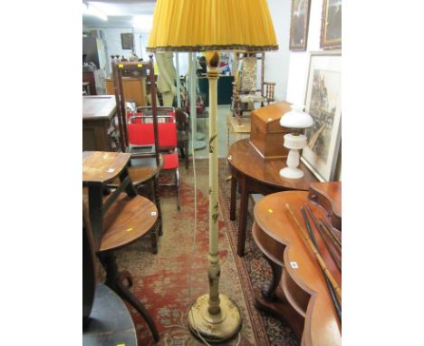 CHINOISERIE LACQUERED STANDARD LAMP & SHADE