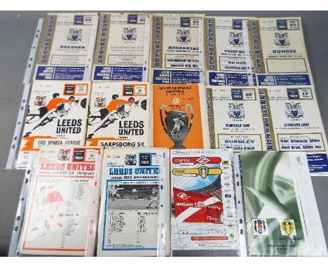 Leeds United Football Programmes. A folder containing Twenty Two Leeds United European issues from 1967 to 1973 to include Fi