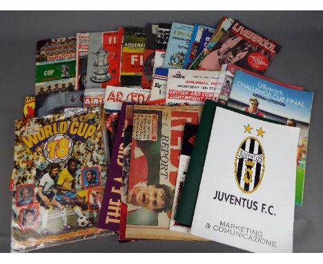 A collection of sporting programmes, predominantly football related, comprising cup finals, testimonial, international, Europ