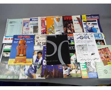 European Football Programmes. Forty A4 size British clubs home and away in European Competition football programmes, includes