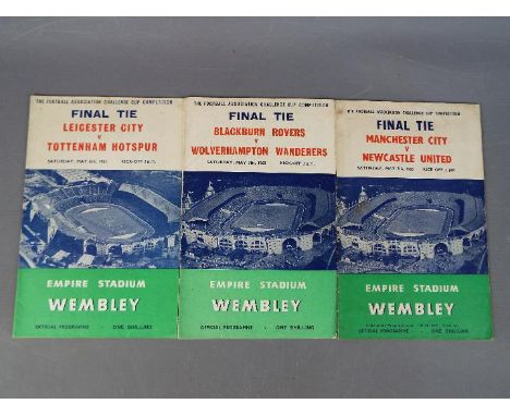 FA Cup Final Football Programmes. Manchester City v Newcastle United 1955, Blackburn Rovers v Wolverhampton Wanderers 1960 an