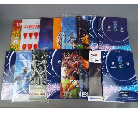 European Football Programmes. Twenty A4 size English / Scottish teams at home in European competition. Includes Liverpool v B