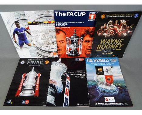 Manchester United Big Match Programmes. Contains 2007 & 2018 FA Cup Finals, 2010 & 2011 Charity Shield programmes, 2005 FA Cu