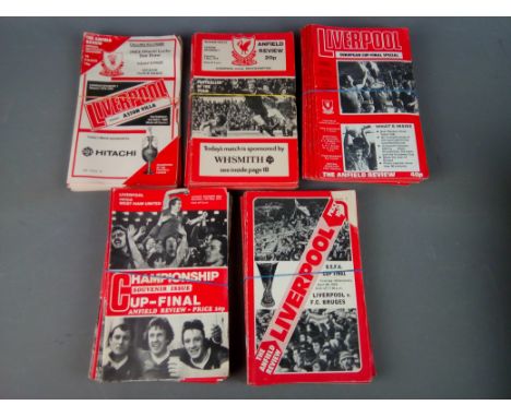 Liverpool Football Club Programmes - A good selection of match programmes covering seasons 1975/1976, 1976/1977, 1977/1978, 1